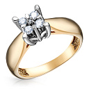 Кольцо из желтого золота с бриллиантами