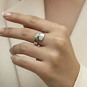 Кольцо из белого золота с фианитами