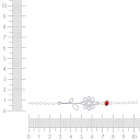 Браслет на ногу декоративный из серебра с фианитом