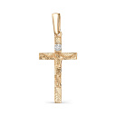 Подвеска из красного золота с бриллиантом