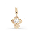 Крест из серебра с фианитом