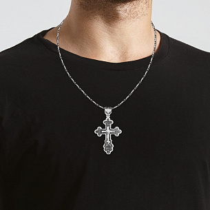 Крест ручной работы из серебра