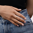 Кольцо из желтого золота с фианитом