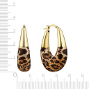 Серьги из серебра с позолотой, эмалью