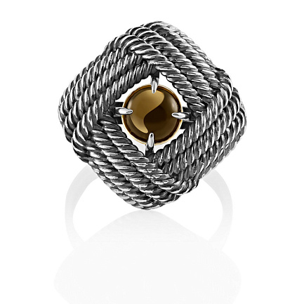 Кольцо из серебра с кварцем