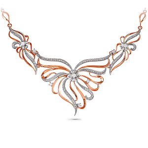 Колье из красного золота с бриллиантами