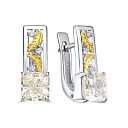 Серьги с английским замком из серебра