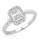 Кольцо из белого золота с бриллиантами