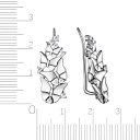 Серьги из серебра с фианитом