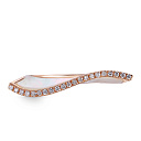 Кольцо из красного золота с бриллиантами, перламутром