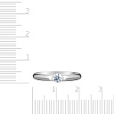 Кольцо из белого золота с бриллиантом