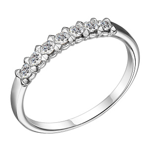 Кольцо из белого золота с бриллиантами