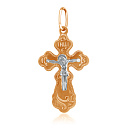 Крест из комбинированного золота