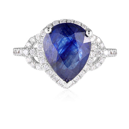 Кольцо из белого золота с бриллиантами