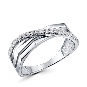 Кольцо из белого золота с бриллиантом