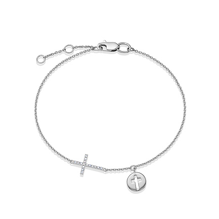 Браслет из белого золота с бриллиантами