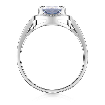 Кольцо из серебра с фианитом