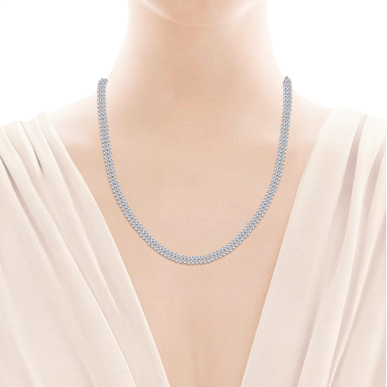 Колье из серебра с фианитами Сваровски