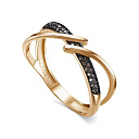 Кольцо из красного золота с бриллиантами