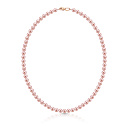 Бусы из красного золота с жемчугом