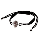 Браслет декоративный из серебра с фианитом