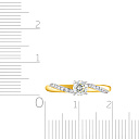 Кольцо из желтого золота с бриллиантами