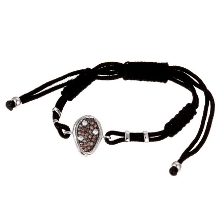 Браслет декоративный из серебра с фианитом