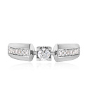 Кольцо из белого золота с бриллиантами