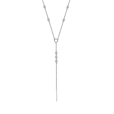 Колье из серебра с фианитами