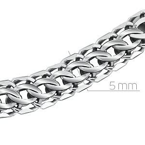 Браслет ручной работы из серебра, плетение каприз