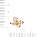 Кольцо из красного золота с бриллиантами