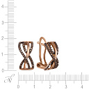 Серьги из красного золота с бриллиантами