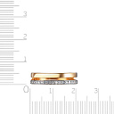 Кольцо из красного золота с фианитом