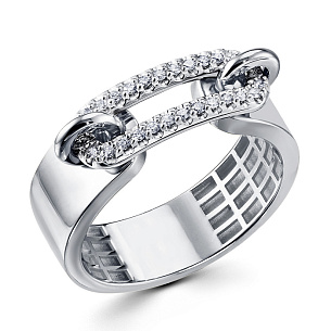 Кольцо из белого золота с бриллиантом