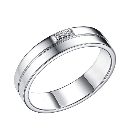 Кольцо из серебра с бриллиантами