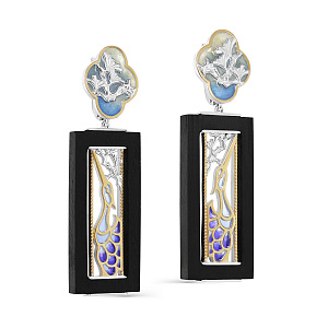 Серьги с английским замком из серебра