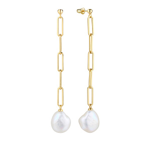 Серьги из серебра с жемчугом