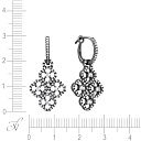 Серьги с английским замком из золота с бриллиантами