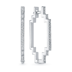 Серьги из белого золота с бриллиантами