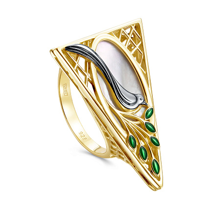 Кольцо из серебра с перламутром