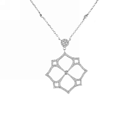 Колье из серебра с фианитом