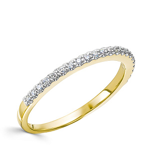 Кольцо из желтого золота с бриллиантом