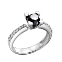 Кольцо из белого золота с бриллиантами