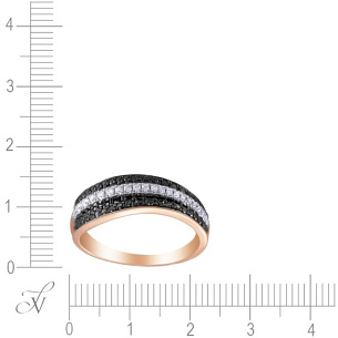 Кольцо из красного золота с бриллиантом