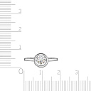 Кольцо из белого золота с бриллиантом