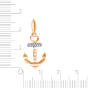 Подвеска из красного золота с фианитом