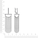 Серьги с английским замком из белого золота с бриллиантами
