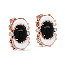 Серьги с английским замком из красного золота с бриллиантами