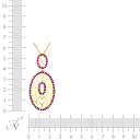 Подвеска из желтого золота с рубинами