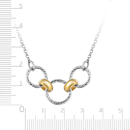 Колье из серебра с позолотой